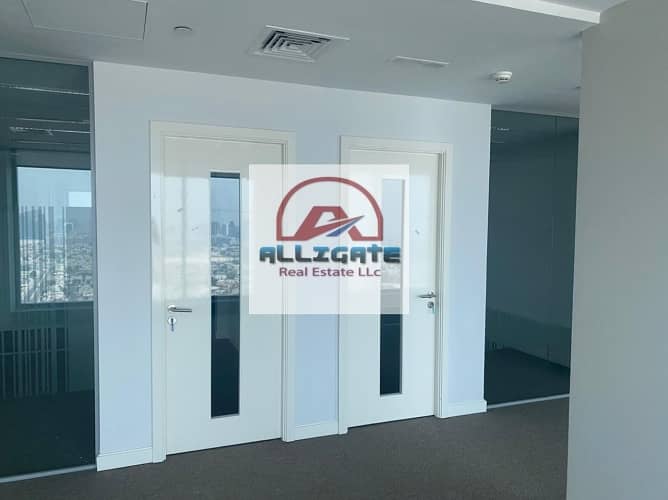 Fully fitted with partition office for rent in sheikh zayed road