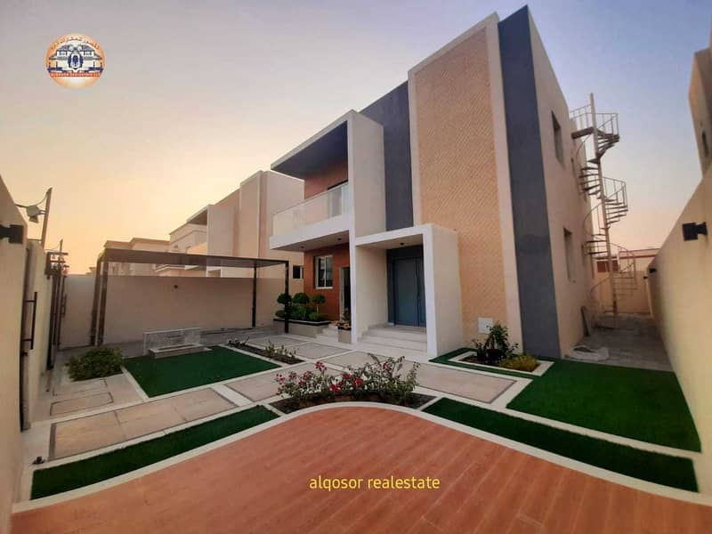 For sale villa directly on an asphalt street, a great location, directly opposite a mosque, direct entrance from Sheikh Mohammed bin Zayed Street, the