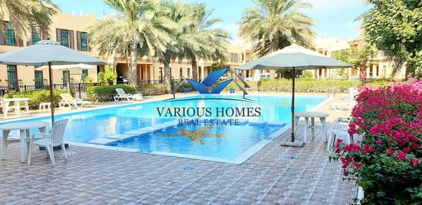 LAVISH 04 BEDROOMS COMPOUND VILLA WITH BACK YARD,GYM,POOL,KIDS PLAYING AREA,PARKING & MAIDS ROOM.