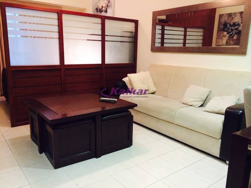 4 Fully Furnished studio next to metro @ AED.  40 K available from 1st Nov 2021