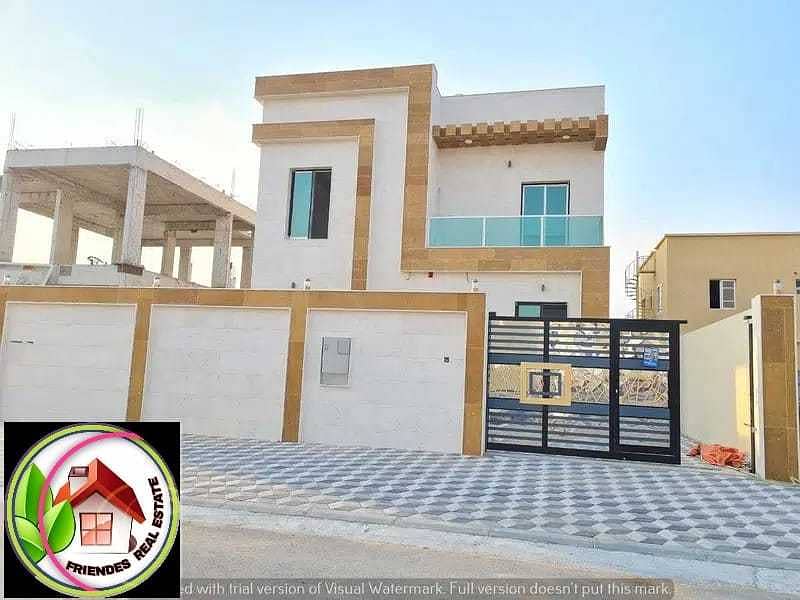 Villa for sale in a prime location close to the mosque, Al Zahia area, super dulux finishing, freehold for life for all nationalities, the villa is ce