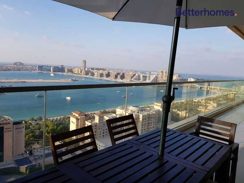 4 Sea View | Fully Furnished | 2BR + Study