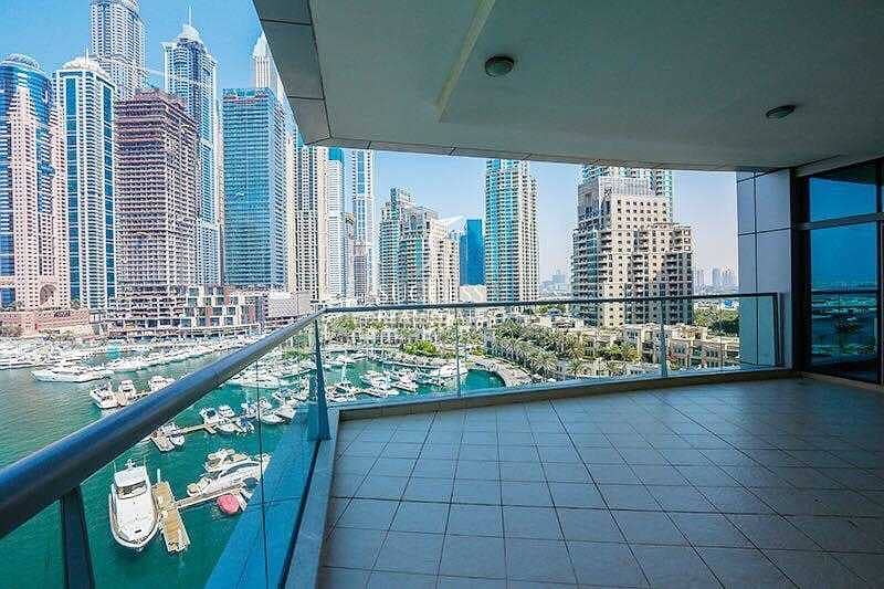 Fully Furnished 3 BR+M+S | Full Marina View