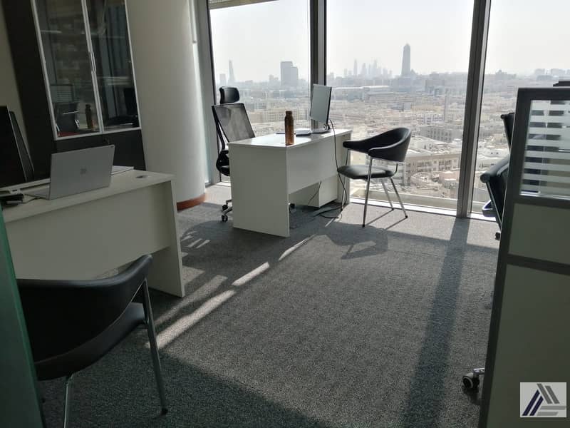 Independent fully furnished Bright Elegant Office_Linked with Burjuman Mall and Metro