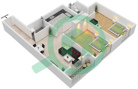 JR Residence 2 - 2 Bedroom Apartment Unit 7 Floor plan