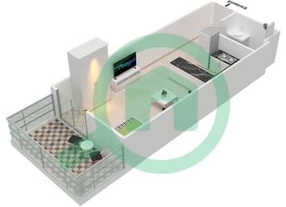 Plazzo Residence - Studio Apartments Type 15 Floor plan