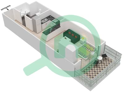 المخططات الطابقية لتصميم النموذج 4 شقة استوديو - بلازو ريزيدنس