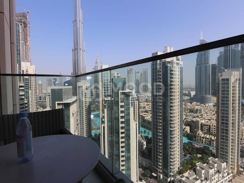 Stunning high floor 2BR En-Suite with Burj Views