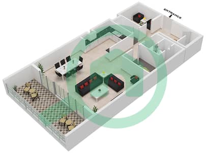 Al Zeina Building B - 3 Bedroom Apartment Type A4 Floor plan