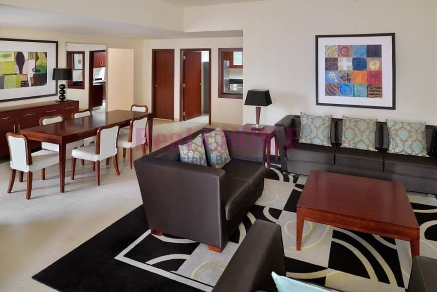 Ample 2BR Hotel Apartment | Ready-To-Move-In | Balcony