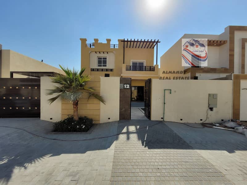 For sale villa in Al Zahia area furnished with air conditioners freehold for all nationalities for life