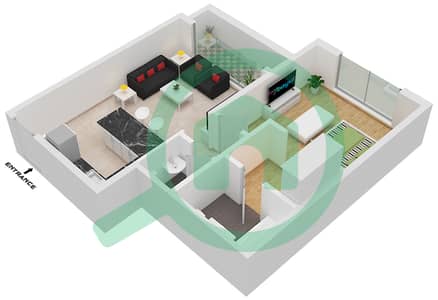 Spanish Tower - 1 Bedroom Apartment Unit 13 FLOOR 1 Floor plan