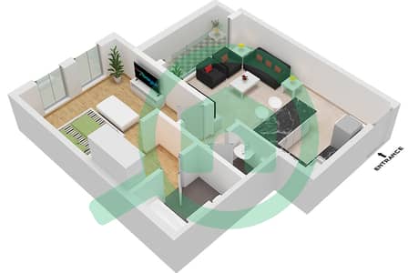 Spanish Tower - 1 Bedroom Apartment Unit 8 FLOOR 2 Floor plan
