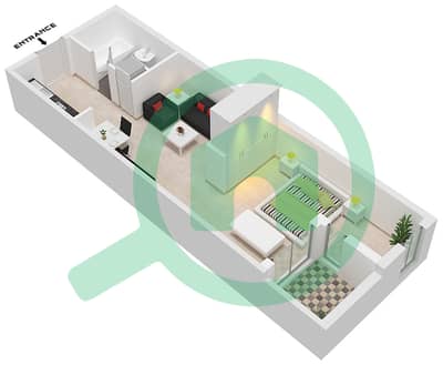 Spanish Tower - Studio Apartment Unit 18 FLOOR 2 Floor plan