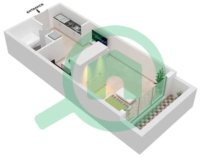 Испанский Андалузский - Апартамент Студия планировка Единица измерения 22 FLOOR 2