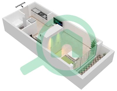 Spanish Tower - Studio Apartment Unit 22 FLOOR 2 Floor plan