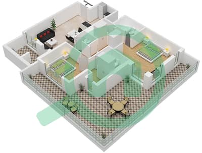 Spanish Tower - 2 Bedroom Apartment Unit 6 FLOOR 3 Floor plan