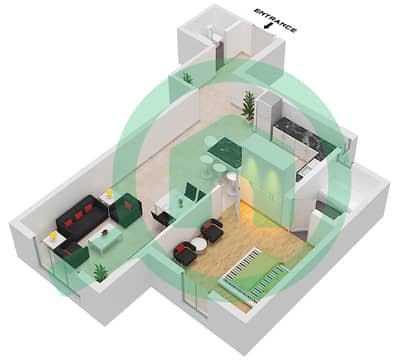 西班牙安达鲁西亚公寓 - 1 卧室公寓单位14 FLOOR 4戶型图