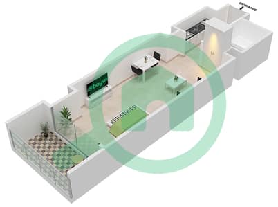 Bermuda Views - Studio Apartments Type/Unit B2/12  Floor 4-14 Floor plan