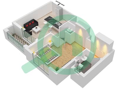 Spanish Tower - 1 Bedroom Apartment Unit 21 FLOOR 5 Floor plan