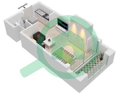 Spanish Tower - Studio Apartment Unit 22 FLOOR 5 Floor plan