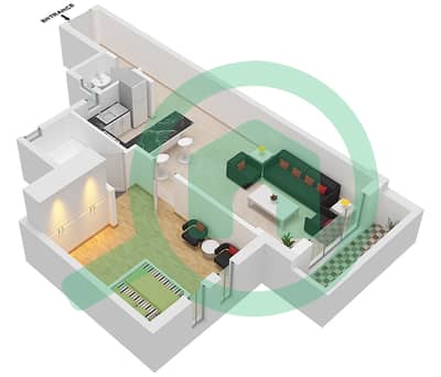 Spanish Tower - 1 Bedroom Apartment Unit 26 FLOOR 5 Floor plan