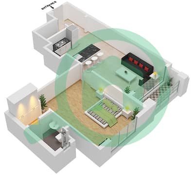 西班牙安达鲁西亚公寓 - 1 卧室公寓单位2 FLOOR 6-9戶型图