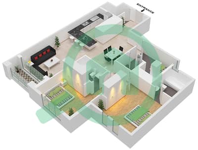 Spanish Tower - 2 Bedroom Apartment Unit 8 FLOOR 9 Floor plan