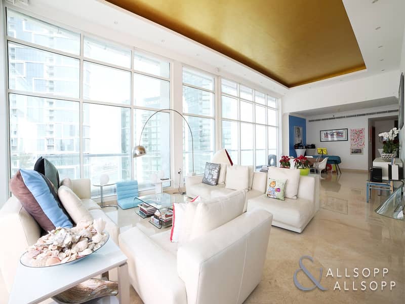 位于迪拜码头，多拉海湾 3 卧室的顶楼公寓 3200000 AED - 5445501
