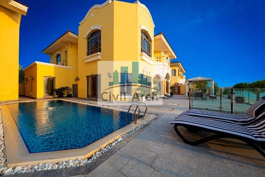5BR FURNISHED VILLA+MAIDS+POOL+BEACH ACCESS AT 1.3m BY 1 CHQ