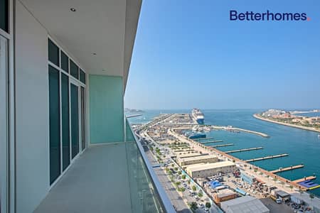 شقة 1 غرفة نوم للايجار في دبي هاربور‬، دبي - Beach Access I Full Sea View I Brand New