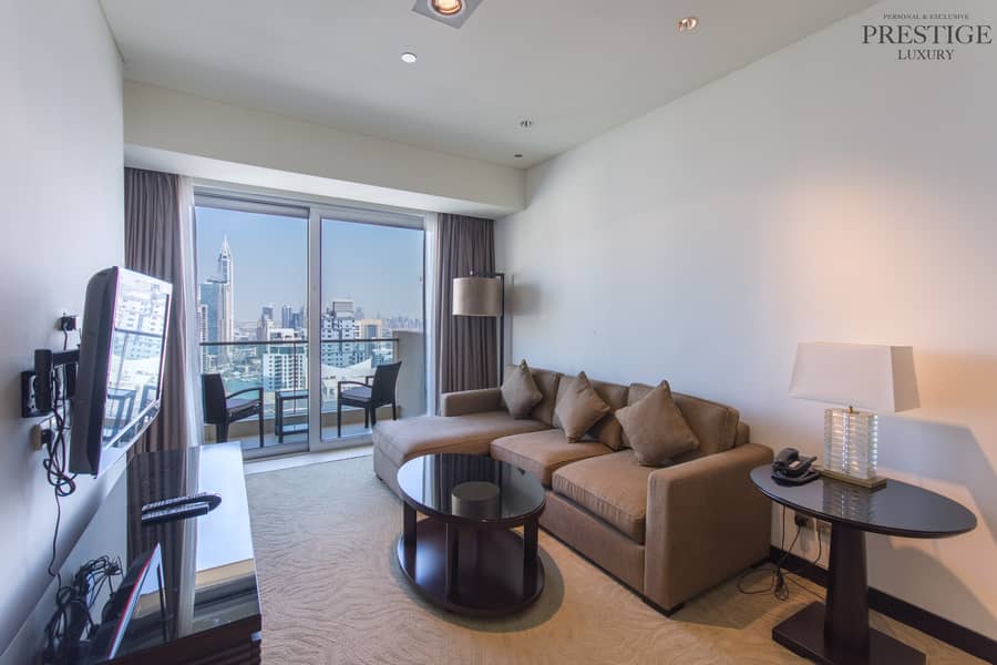 位于迪拜码头，迪拜谦恭海滨酒店（购物中心酒店） 1 卧室的公寓 146000 AED - 5550317