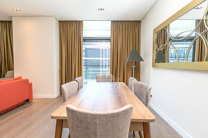 9 Bright Fully Furnished 2 BR in High Floor