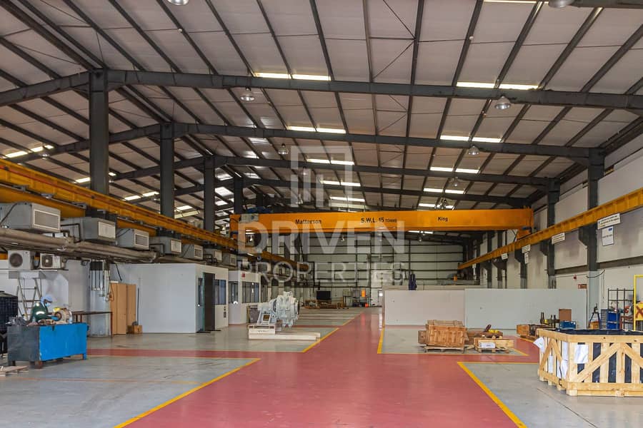 High Power Warehouse with Overhead Crane