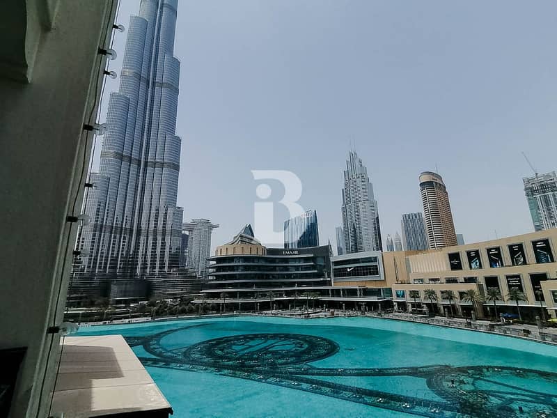 16 Fountain & Burj Khalifa view | 1BR  2 balconies