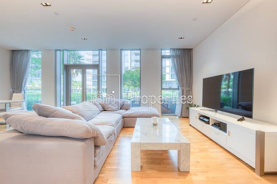 1 2 Bed|Garden View|l Furnished  living room