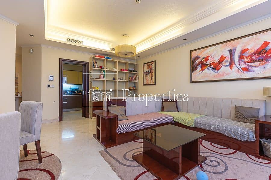 3 2BR+Maid | Furnished | Private Beach