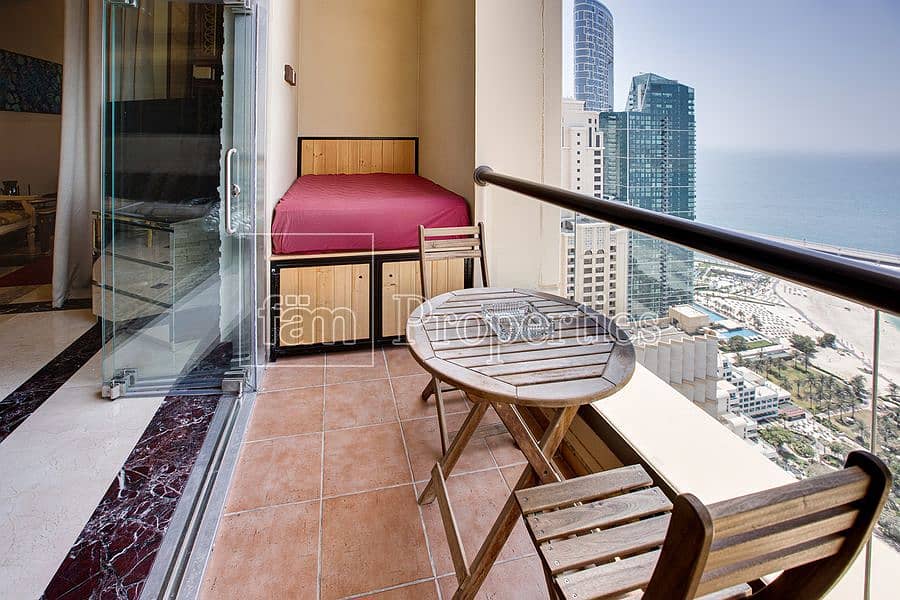 17 Sea & Dubai Eye View | Fully upgraded 3 Beds Loft