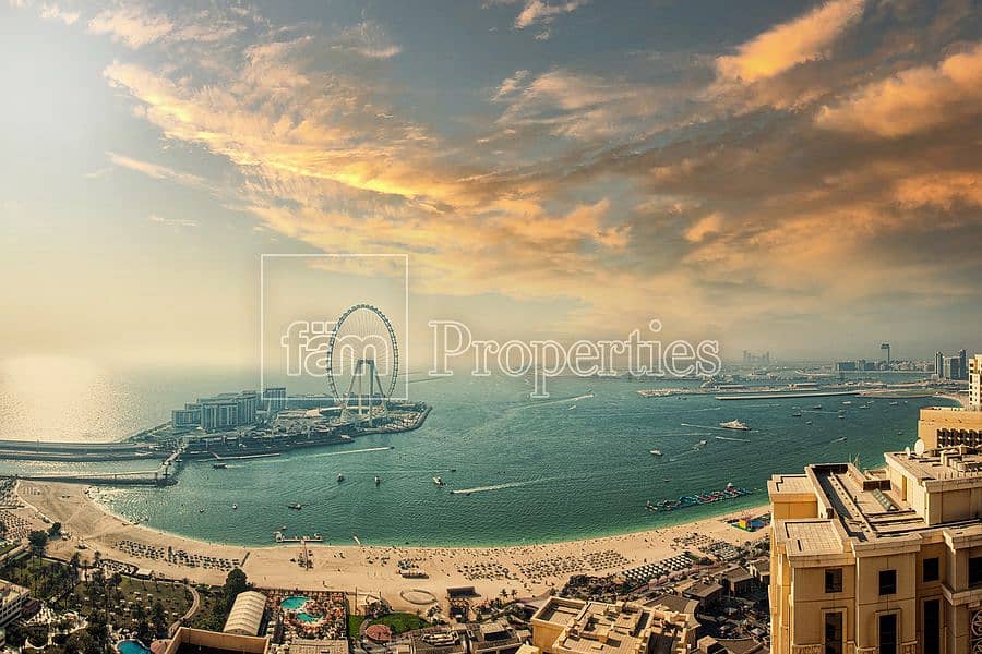 57 Sea & Dubai Eye View | Fully upgraded 3 Beds Loft