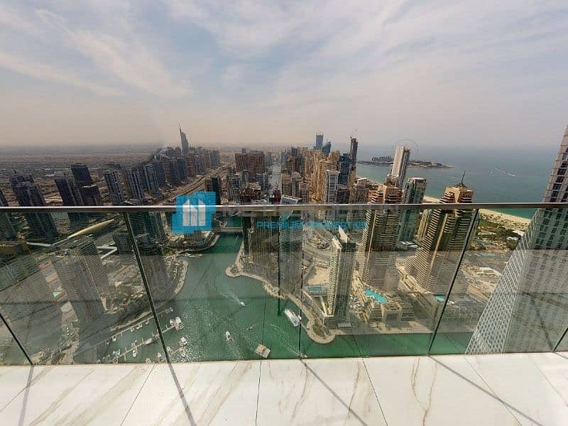 位于迪拜码头，滨海之门，滨海之门2号 4 卧室的顶楼公寓 44000000 AED - 5529659