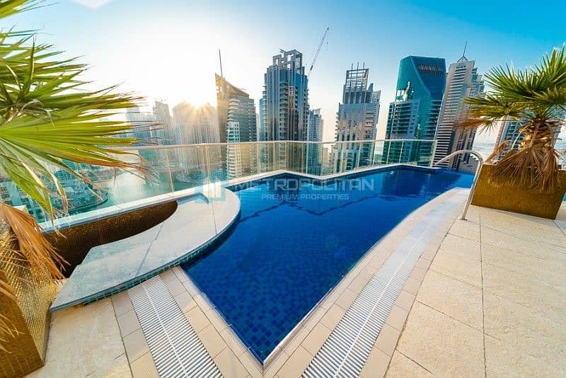 位于迪拜码头，三叉戟海洋景观大楼，三叉戟海景先锋大厦 4 卧室的顶楼公寓 23500000 AED - 5323692