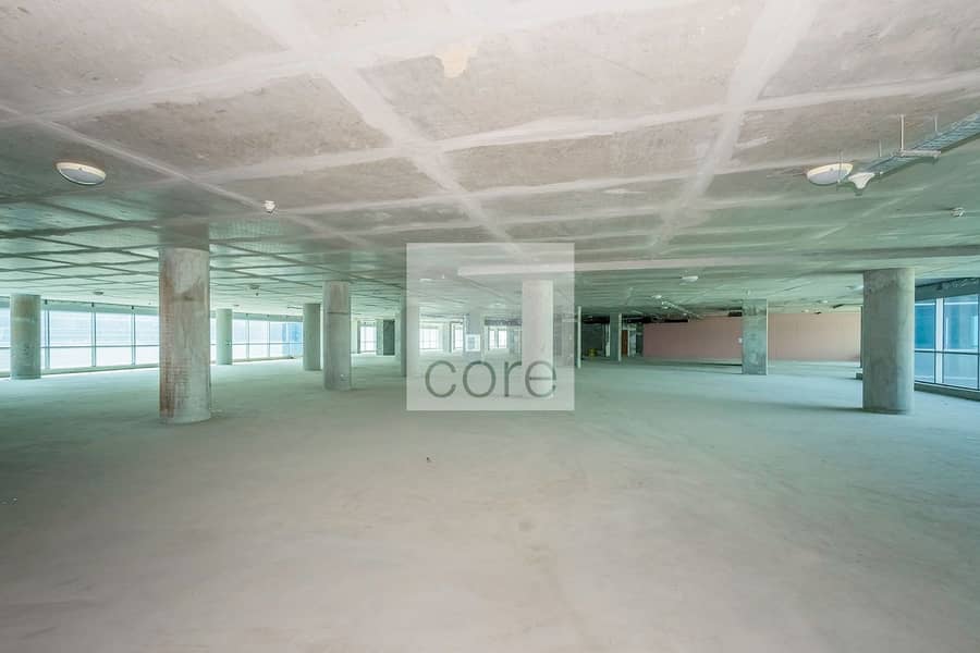 Vacant shell and core office on low floor for rent