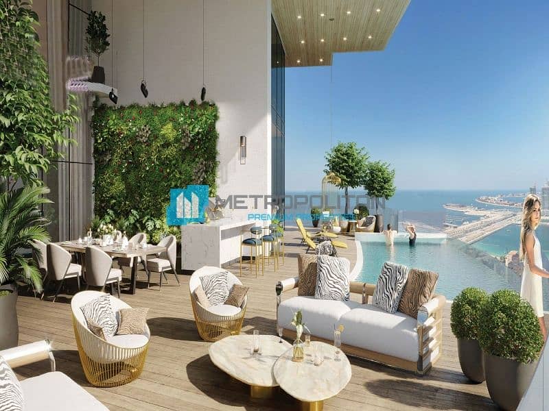 位于迪拜码头，卡瓦利大厦 3 卧室的顶楼公寓 12144000 AED - 5466671