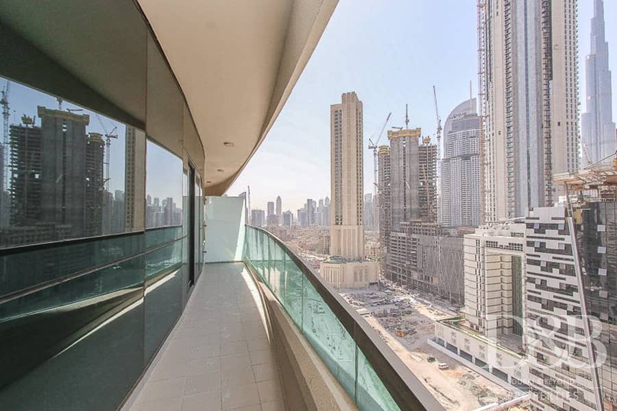 Partial Burj View | Large Balcony | Furnished