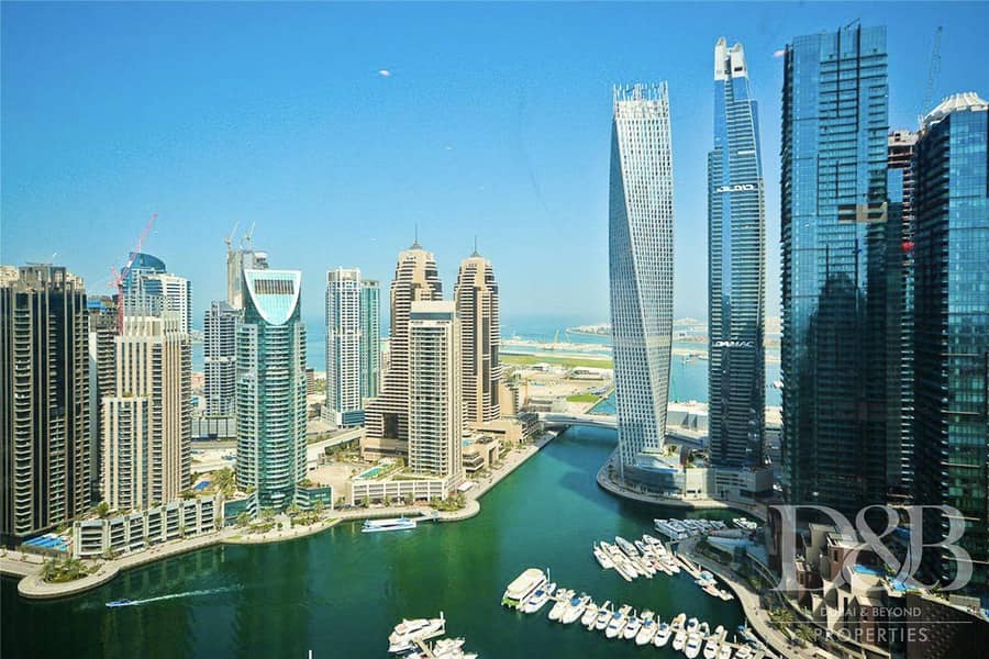 位于迪拜码头，迪拜滨海大厦（怡玛6号大厦），阿尔梅克大厦 5 卧室的顶楼公寓 10500000 AED - 5033808