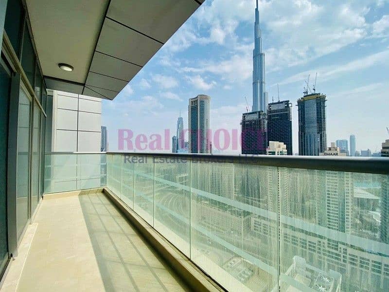 Huge Balcony | Burj Khalifa View | 2 BR plus Maid Room