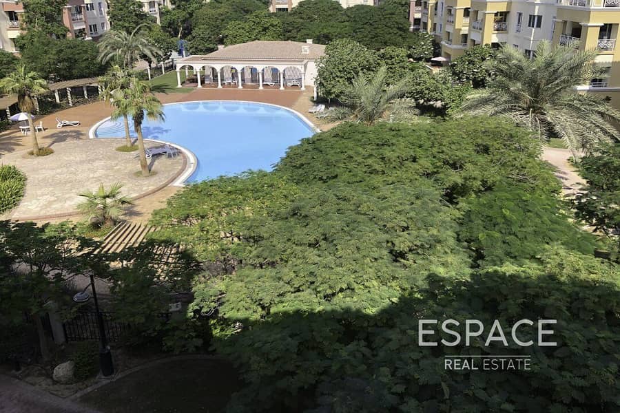 Park and Pool View | Available Now | Top Floor