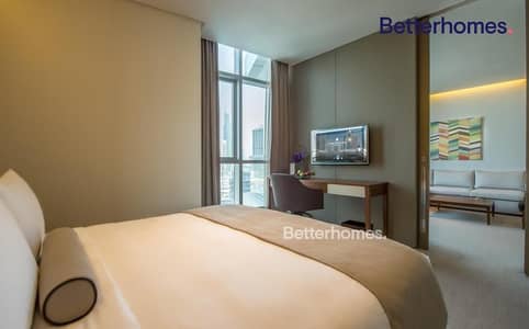 1 Bedroom Apartment for Rent in Dubai Marina, Dubai - P. MarinaView|Furnished|Serviced Hotel|Bills Incl.