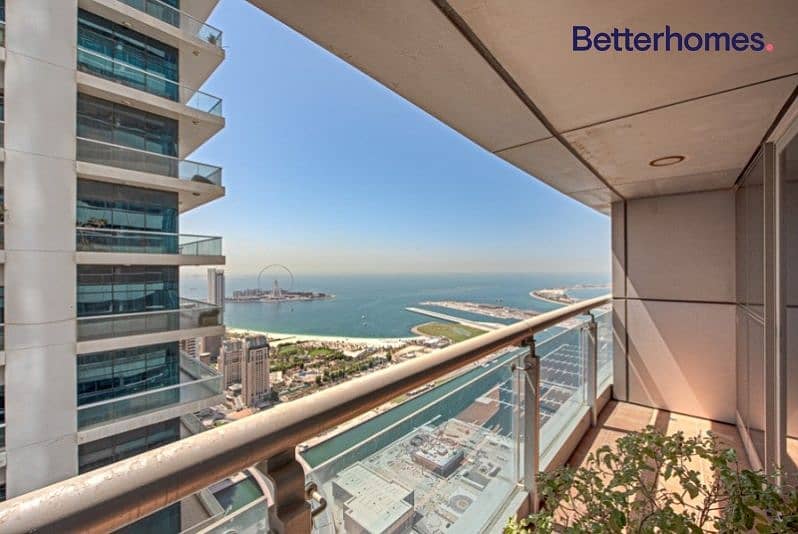 3 Full Sea View | 3BR+Maids | High Floor | Balcony