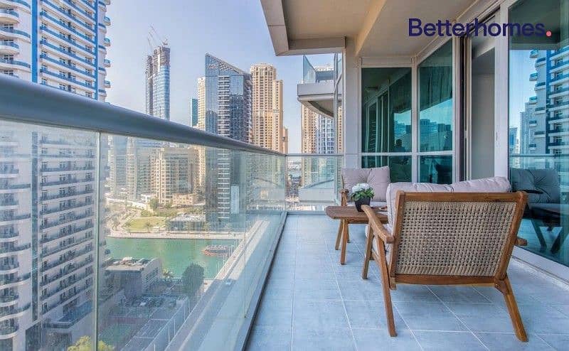 Spacious Balcony | Marina Views | Furnished